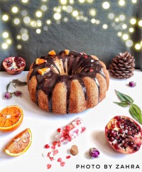 کیک هل و گلاب و زعفران