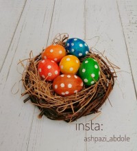 تخم مرغ رنگی خال خالی