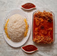 خورشت قیمه با مرغ