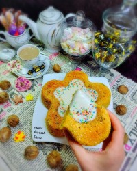 کیک هویج گردو با کرم پنیری