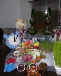 سفره ی هفتسین ما و خواهرم اینا و مامانم اینا