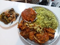 شوید پلو با مرغ مجلسی وترشی