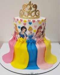 کیک تولد پرنسس های دیزنی