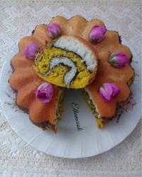 کیک مواج (زرافه ای)بدون فر