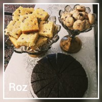 کیک تخته ای،نارگیلی،وانیلی،کشمشی،کنجدی