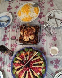 سفره مهمونی خونه داداش جونم