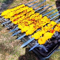 جوجه کباب سیزده بدر چایی آتیشی