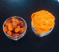 بامیه و زولبیا خوشمزه فرنی