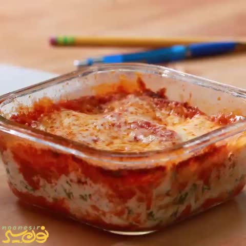 یه لازانیای ساده با ماکرویو