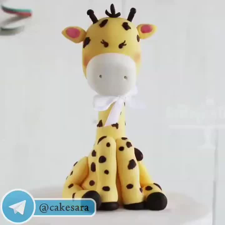 ساخت تاپر زرافه با فوندانت