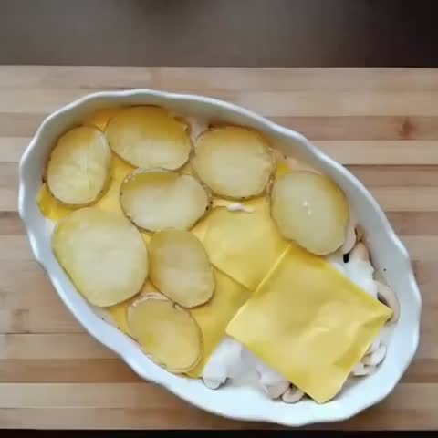 گراتل سیب زمینی قارچ