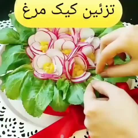 تزئین کیک مرغ