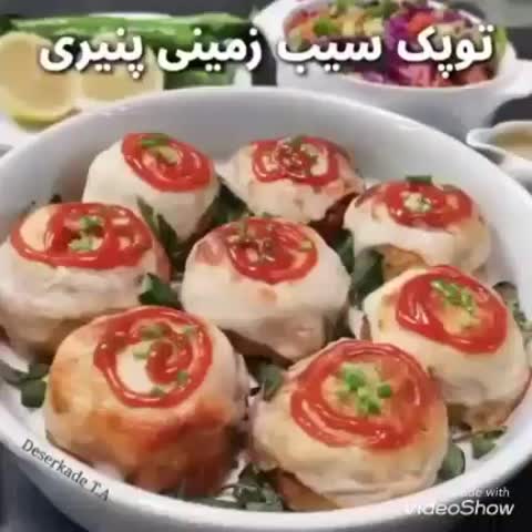 توپک سیب زمینی پنیری