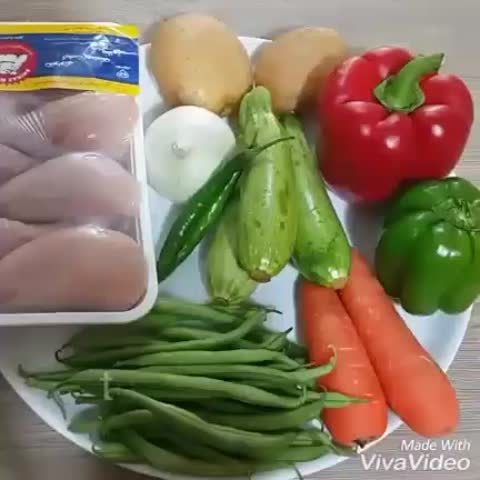 مرغ سبزیجات