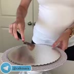 تزیین کیک با خامه شکلاتی