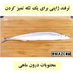 در آوردن محتویات ماهی