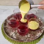 دسر کاستارد با ژله ی انار