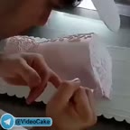 کیک دسته گل باگلهای فوندانت