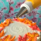 تزیین کیک به زیبایی پاییز