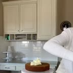 تزیین کیک تم برف ساده وزیبا