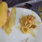 سیب زمینی به شکل گل رز