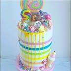 تزئین کیک راه راه