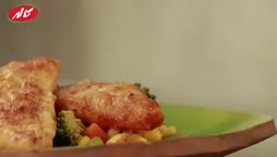 خوراک مرغ وسبزیجات کره ای