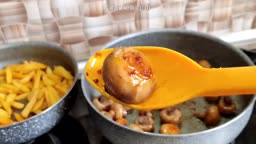 قارچ رستورانی وسیب پنیری پارت۲