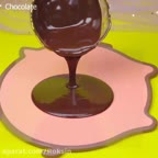 تزئین کیک با شکلات